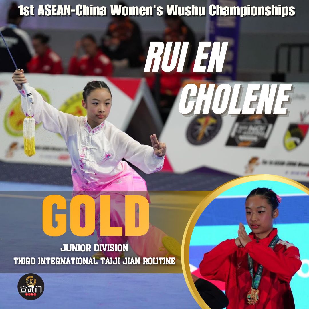 Congratulations to our Xuan Sports athlete, Cholene, for clinching 2 Gold Medals for Singapore at the 1st ASEAN-China Women’s Wushu Championships!