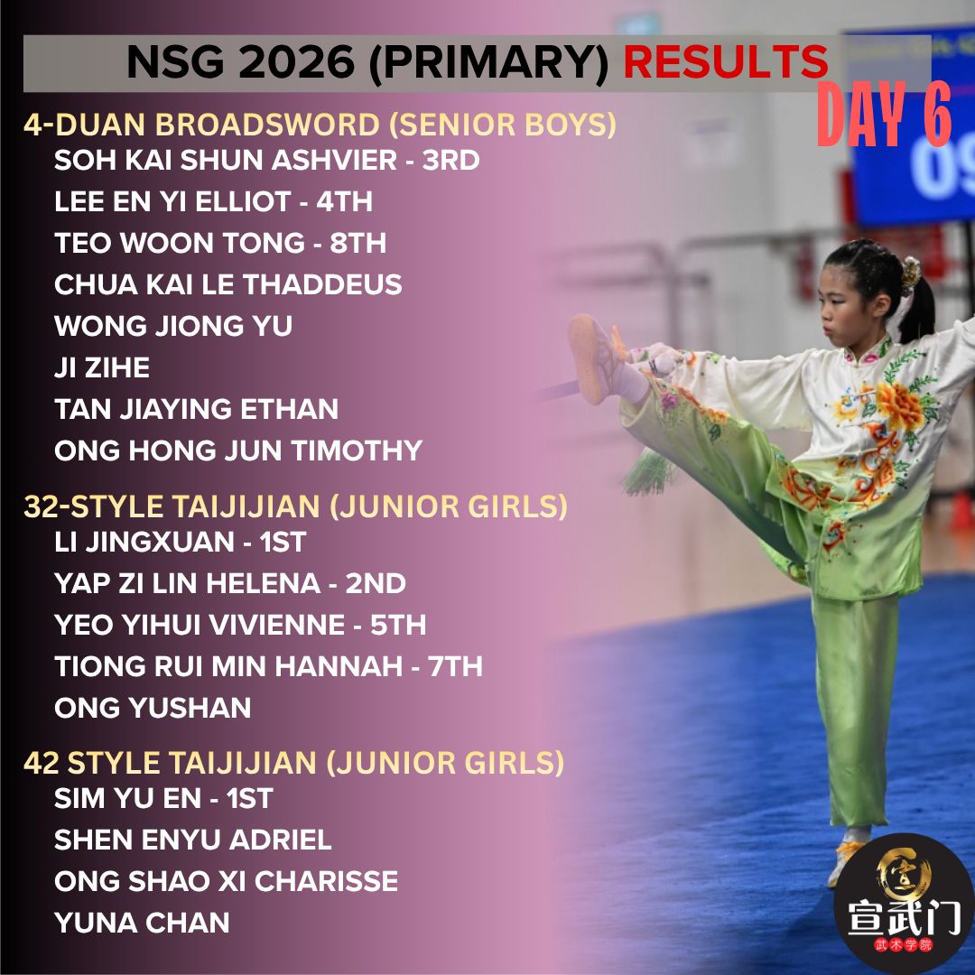 National School Games Wushu 2026 (Primary) Day 6 Results