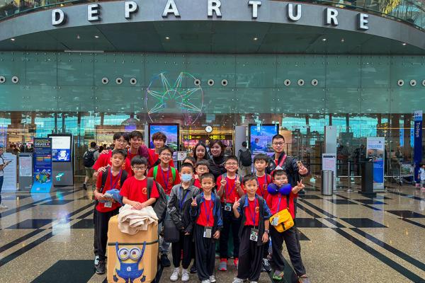 Team Xuan Sports at Changi Airport Departure Hall