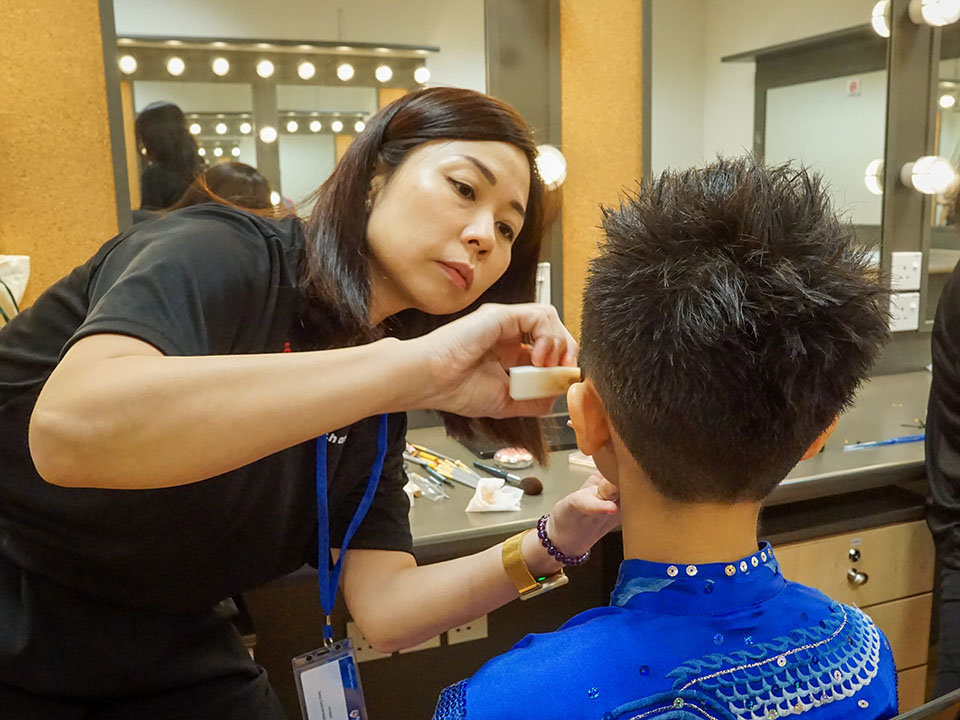 Mummy Celine doing makeup